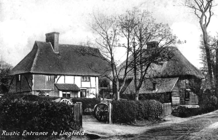 Rustic entrance to Lingfield - 1915