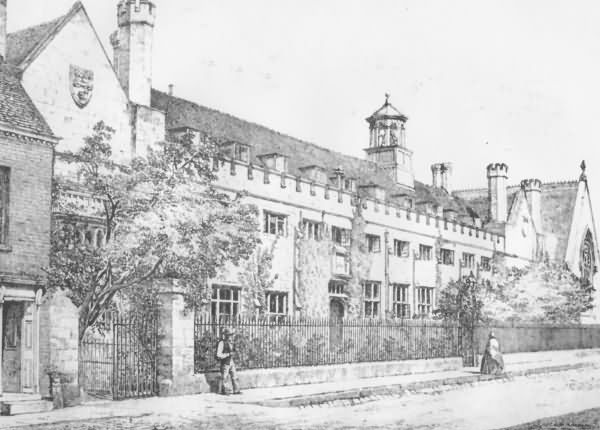 Tonbridge School from 1826 to 1864 - Front View - 1826 to 1864