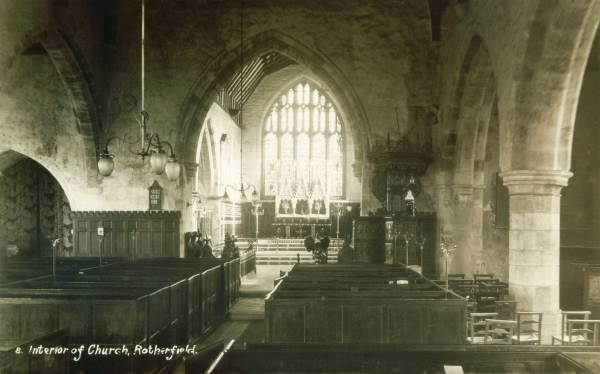 Interior of St Denys Church - c 1920