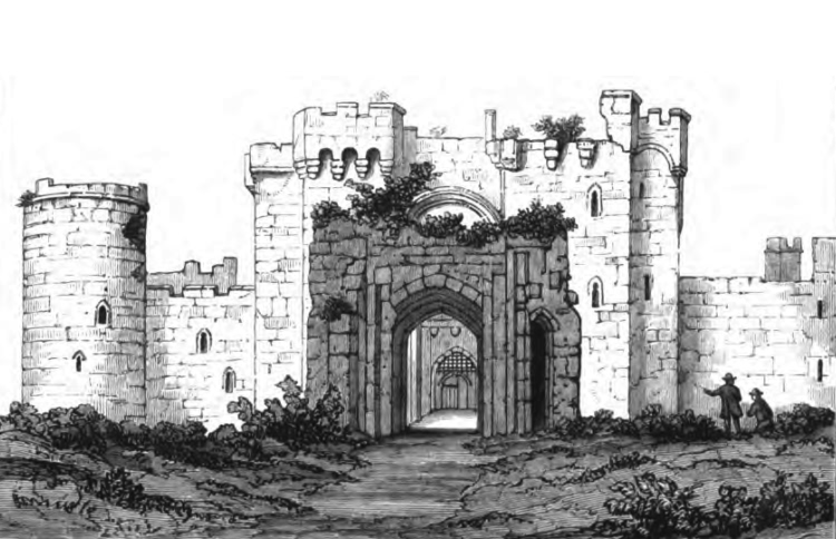 Barbican, Bodiam Castle - 1857