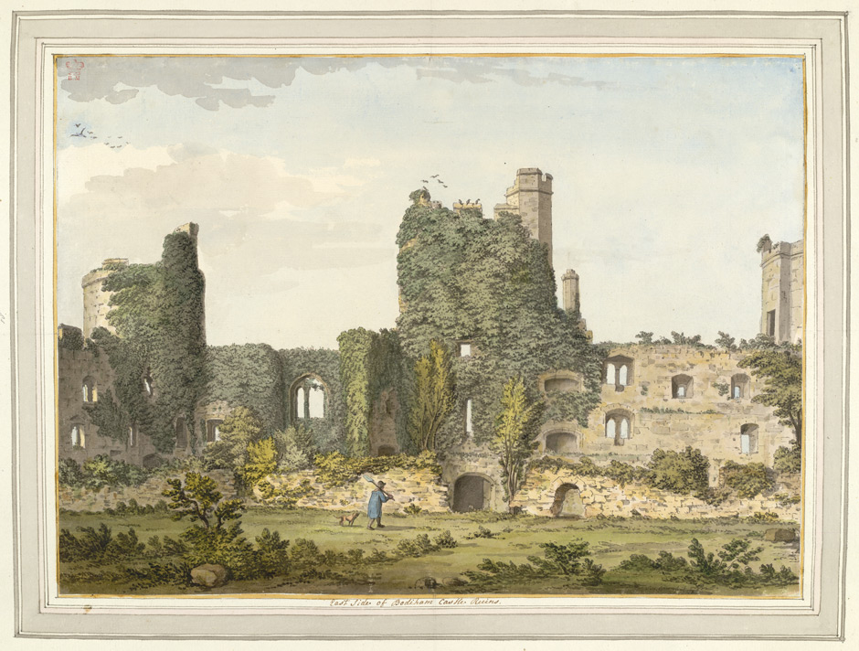 East Side of Bodiham Castle Ruins - 1784