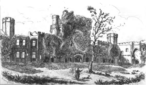 Interior of Herstmonceux Castle from the North East - 1851