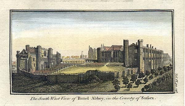 South West View of battle Abbey - 1760