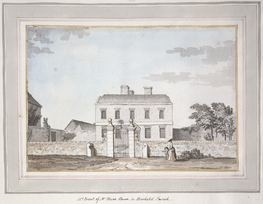 North Front of Mr Olives House in Buxted Parish - 1773
