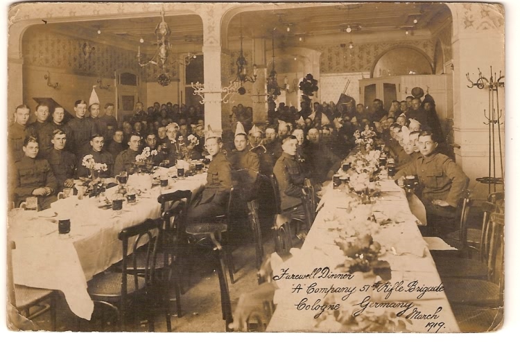 Farewell dinner, Cologne - 1919