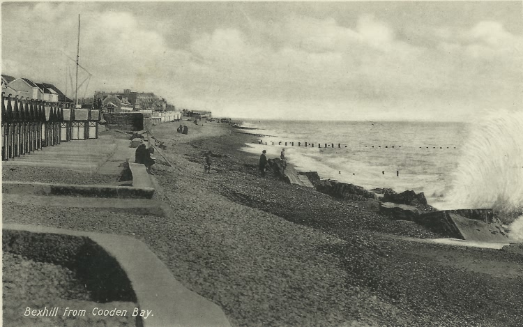 Bexhill from Cooden Bay - c 1920