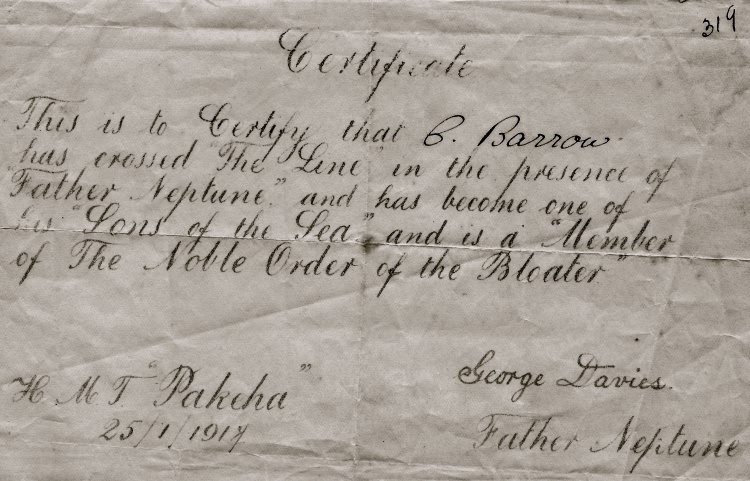 Crossing The Line - 25th Jan 1917