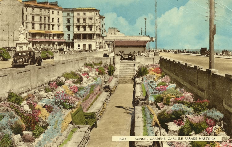 Sunken Gardens, Carlisle Parade, Hastings - c 1940