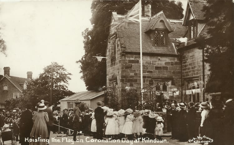 Hoisting the flag on Coronation Day - 1911