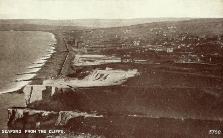 Seaford from the Cliffs - c 1925