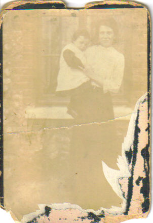 Rosa Boulton [Wheeler] and her son George - c 1915