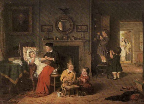 Children Playing at Doctors - 1863