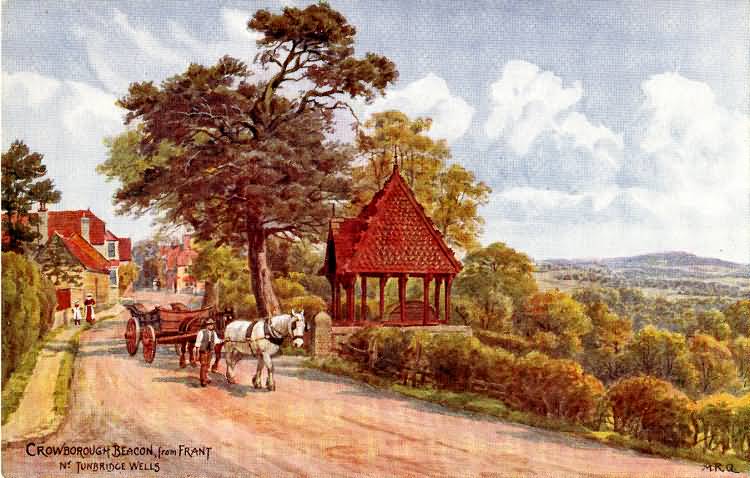 Crowborough Beacon from Frant - c 1910