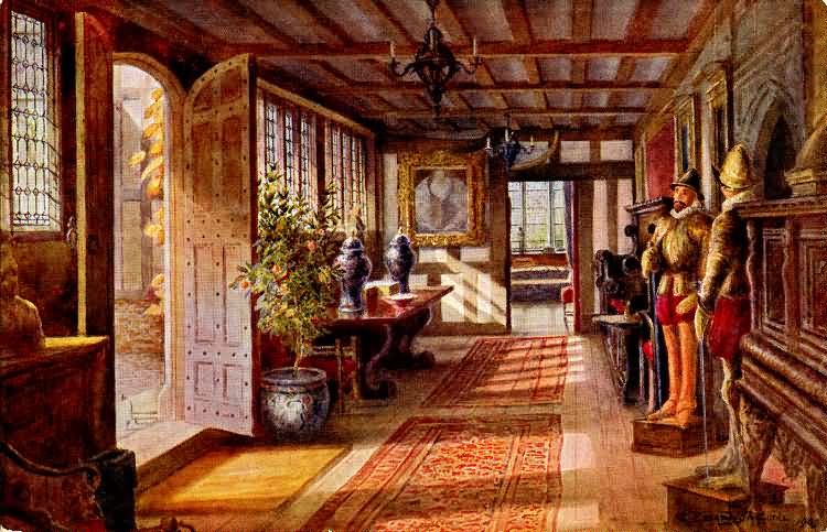 Entrance Hall, Hever Castle - 1909