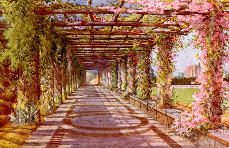 Pergola, Italian Garden, Hever Castle - 1910