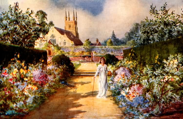 A Garden Walk, Penshurst Place - 1908