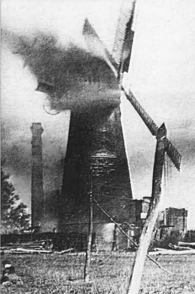 Windmill on fire - 1910
