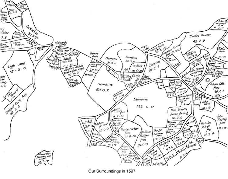 Rotherfield surroundings - 1597