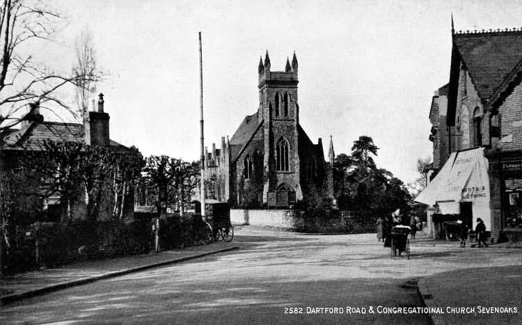 Dartford Road & Congregational Church - 1910