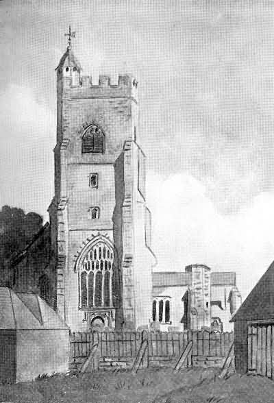View of Sevenoaks Church from the Rectory Farm - 1810