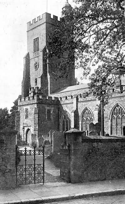 Sevenoaks Church and South Porch - 1910