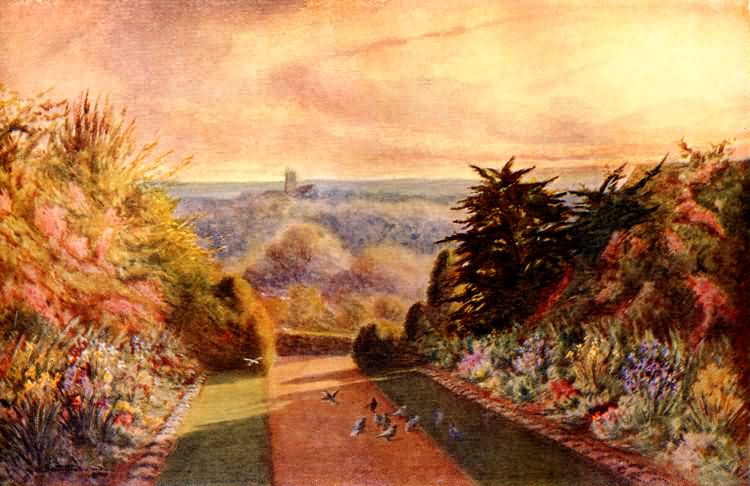 Sunset view from the High Street - 1909