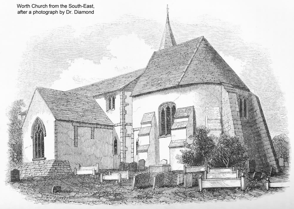 Worth Church from the South-East - 1856