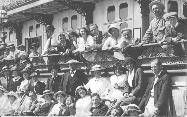 Afred Edward Brown, Mary Ann and their daughter Ella on Hastings Pier - 1914