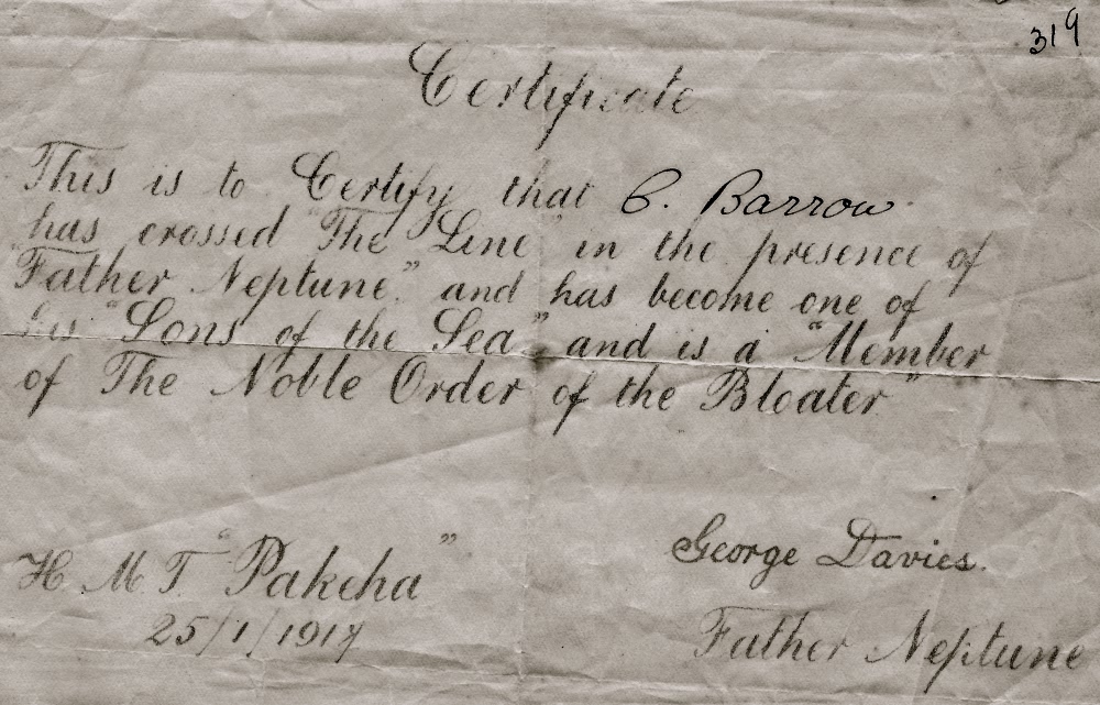 Crossing The Line - 25th Jan 1917