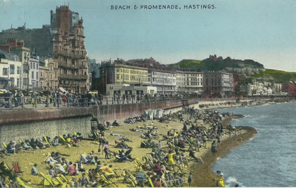 Beach and Promenade, Hastings - c 1958