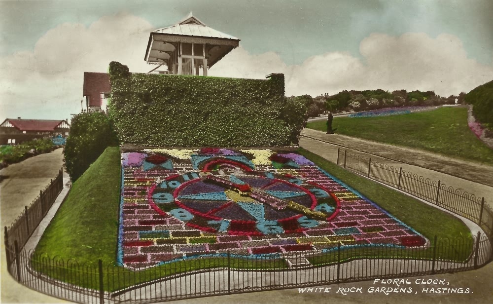 Floral Clock, White Rock Gardens, Hastings - 1939
