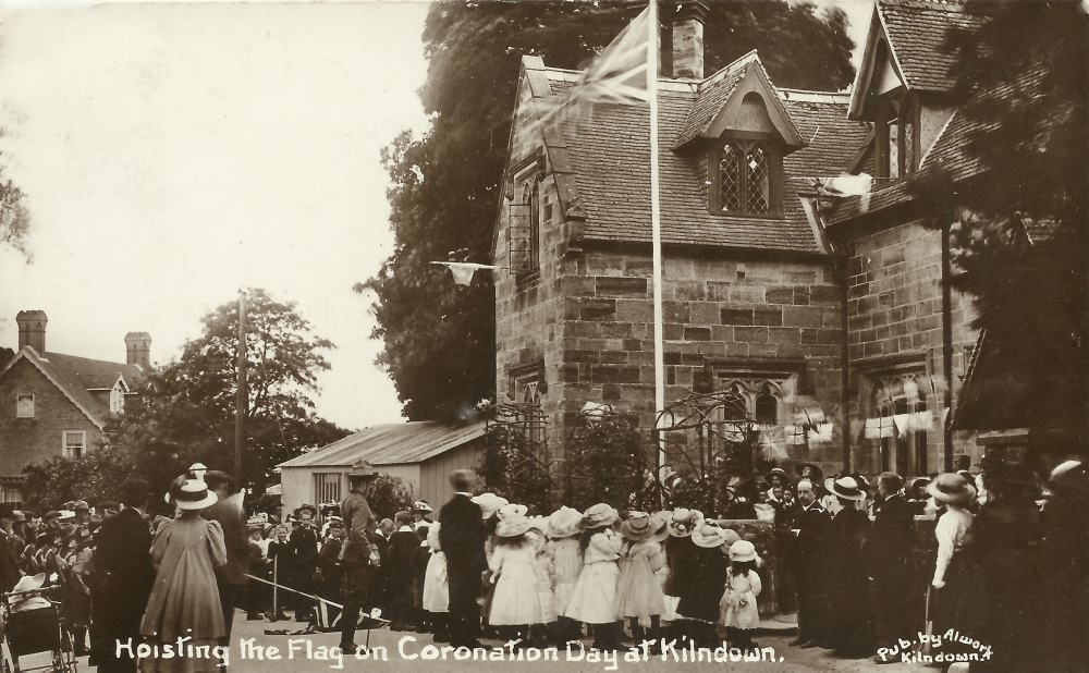 Hoisting the flag on Coronation Day - 1911