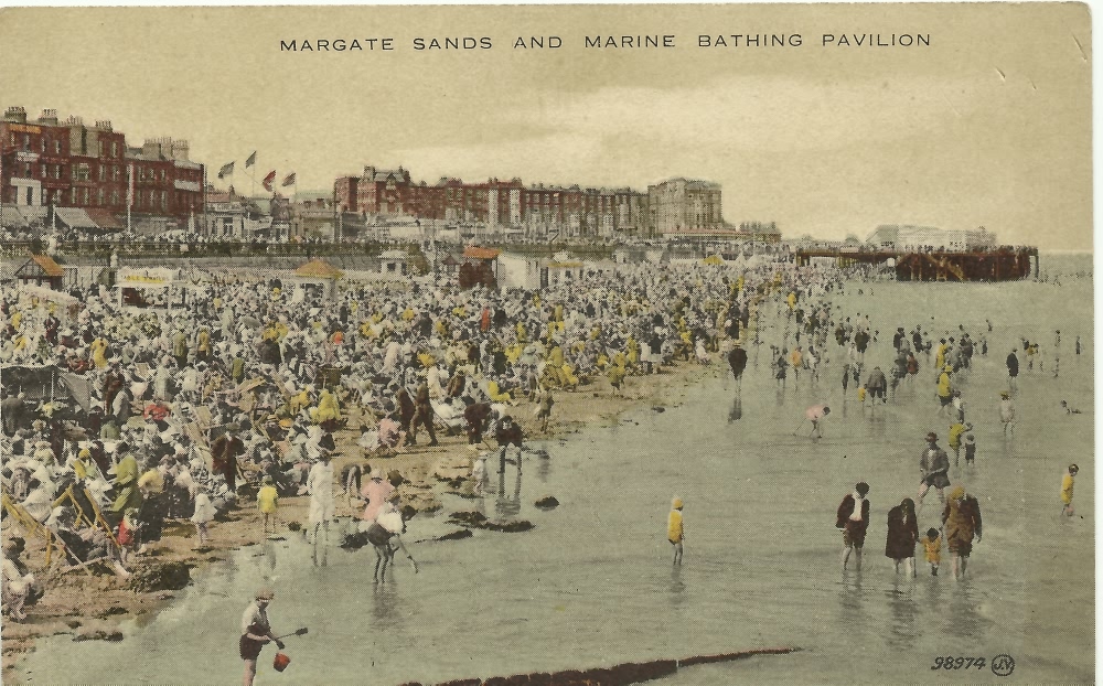 Margate Sands and Marine Bathing Pavilion - c 1947
