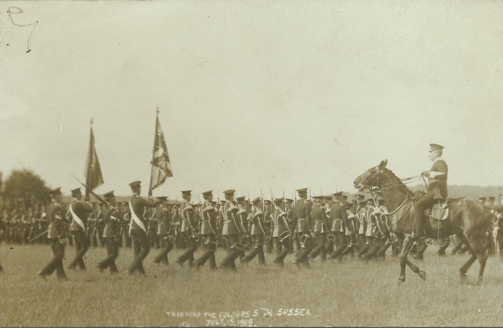 Trooping the Colours, 5th Regiment, Sussex - 15th July 1909