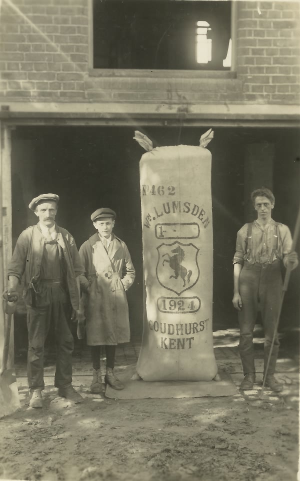 Three Chimneys, Fred with sons Charlie and Bill - 1924