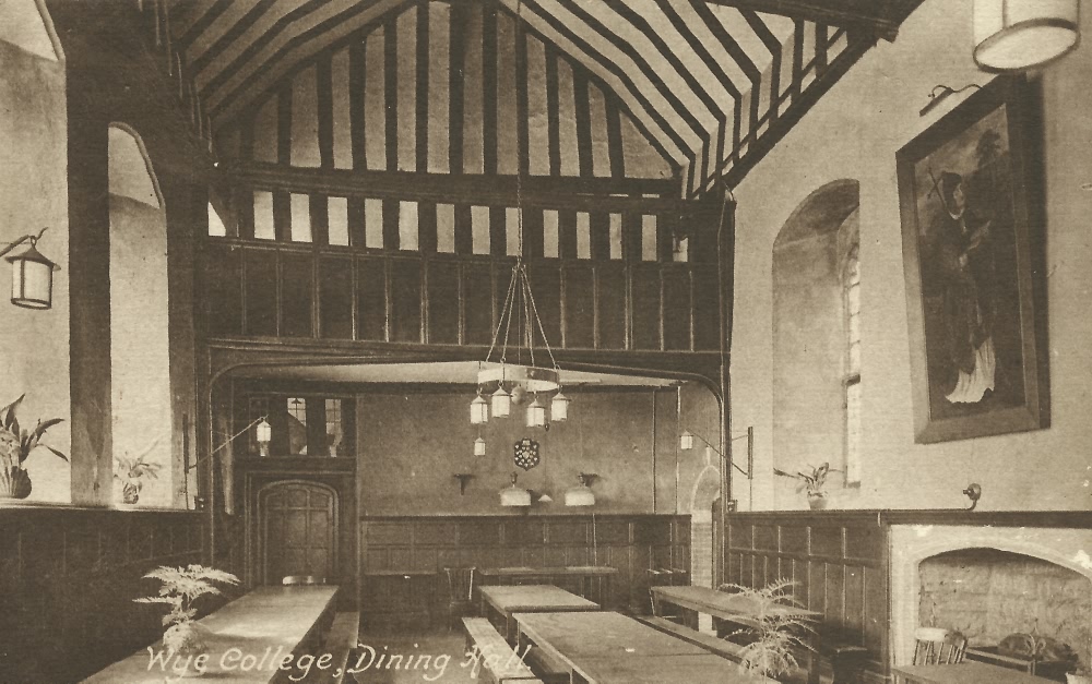 Dining Hall, Wye College - c 1917