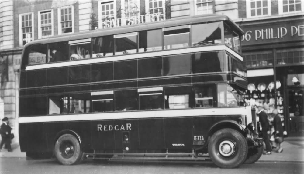 Redcar double-decker bus - c 1935