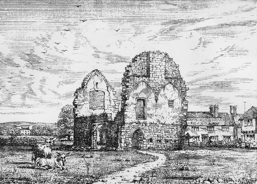 Ruins of Tonbridge Priory - 1838