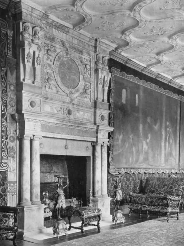 Knole - chimneypiece in the Cartoon Gallery - c 1930