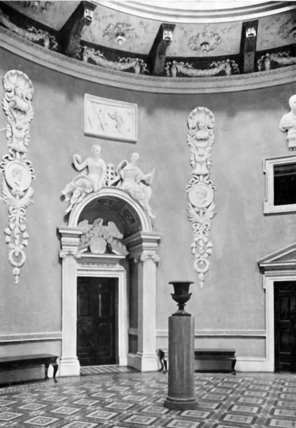 Mereworth Castle - the central domed hall - c 1930