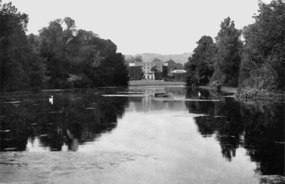 Chevening - the south front across the lake - c 1930